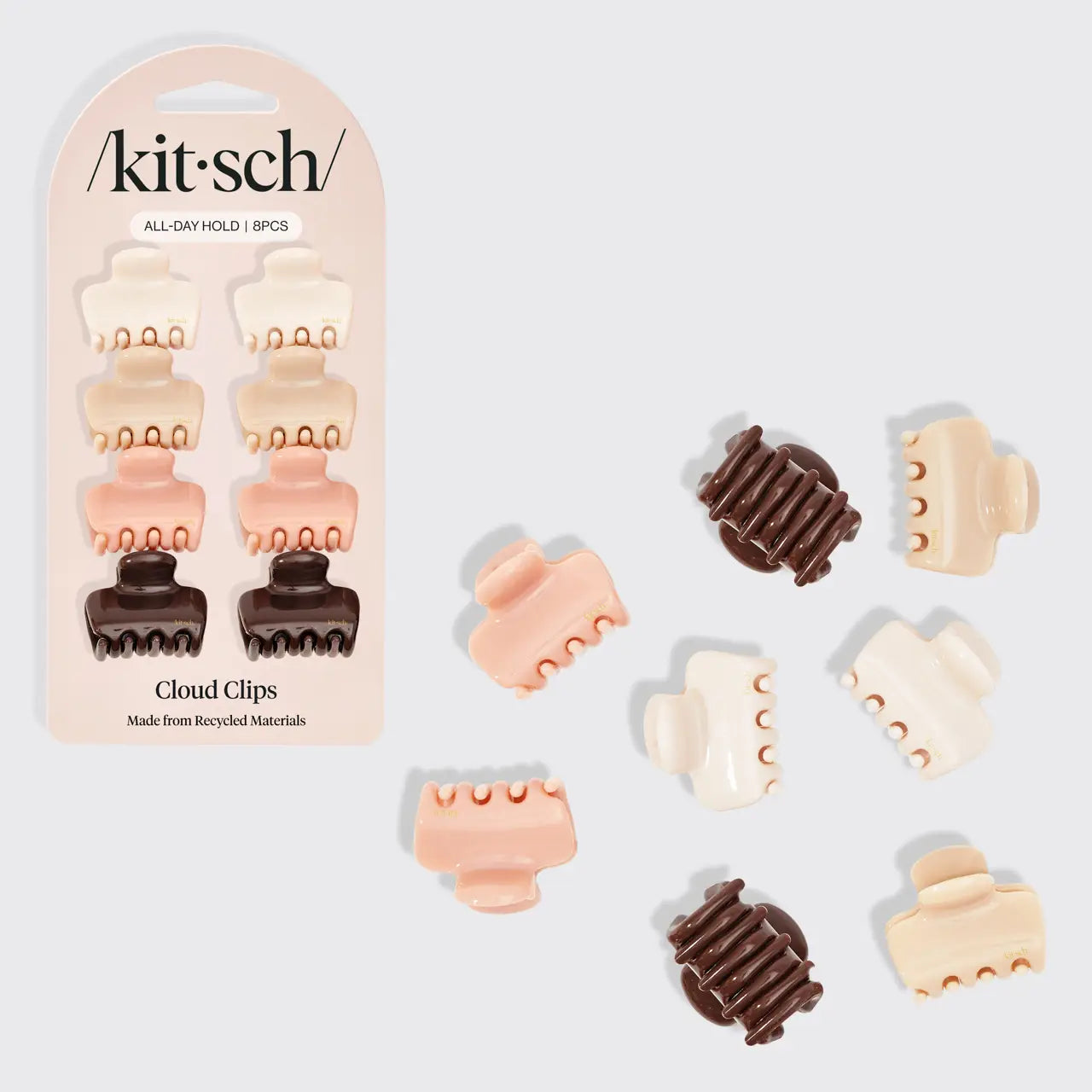 Recycled Mini Cloud Clips 8pc Set - Assorted Cherry Blossom