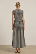 Greta Smocked Gingham Maxi Dress