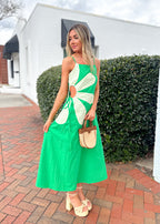 Daisy Cutout Midi Dress