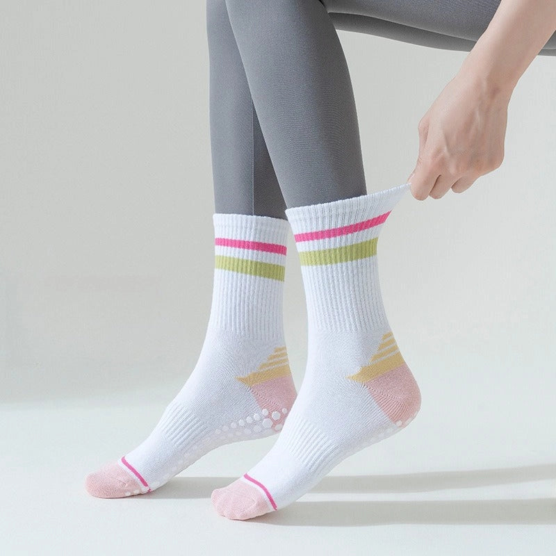 Pilates Striped Grip Socks