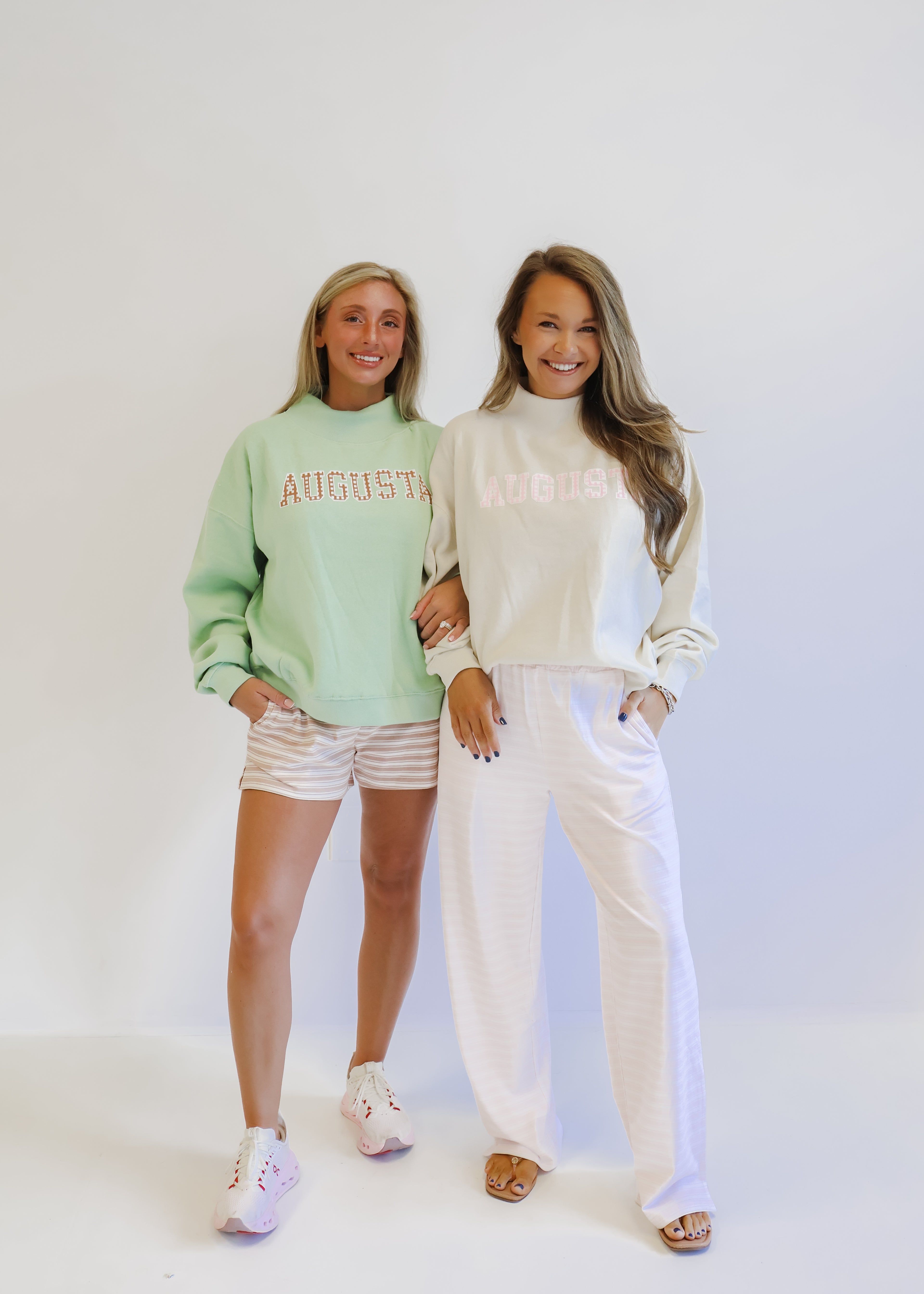 Augusta Gingham Mock Neck