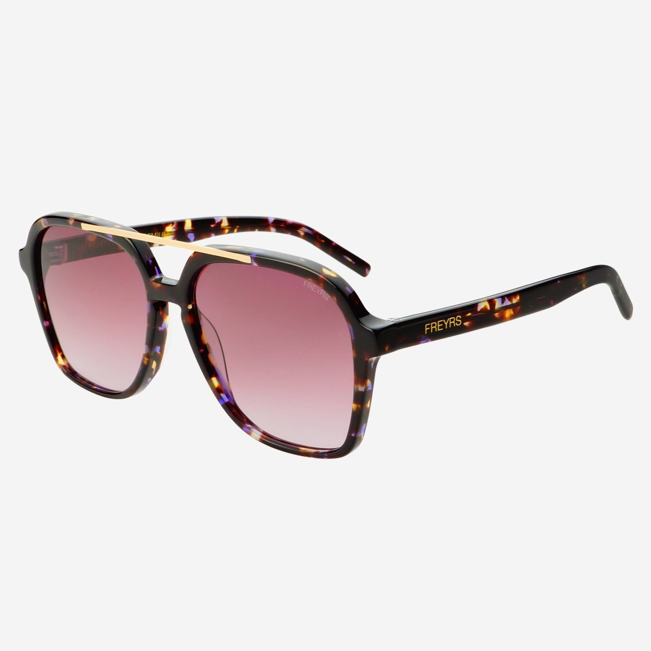 Spencer Unisex Aviator Sunglasses - Tortoise | Lavender
