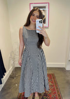 Lisa Gingham Sleeveless Maxi Dress