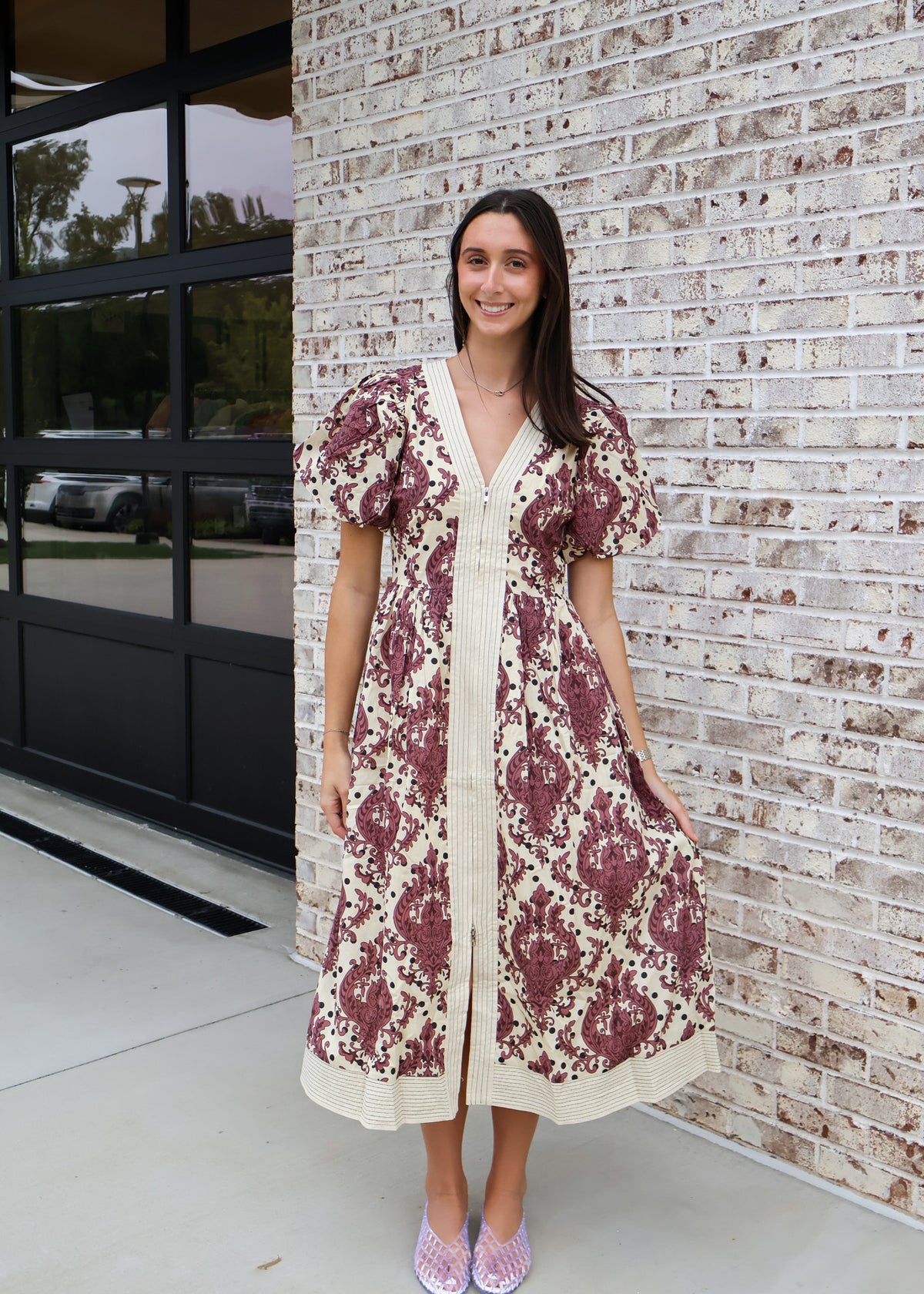 Trinity Paisley Print Midi Dress