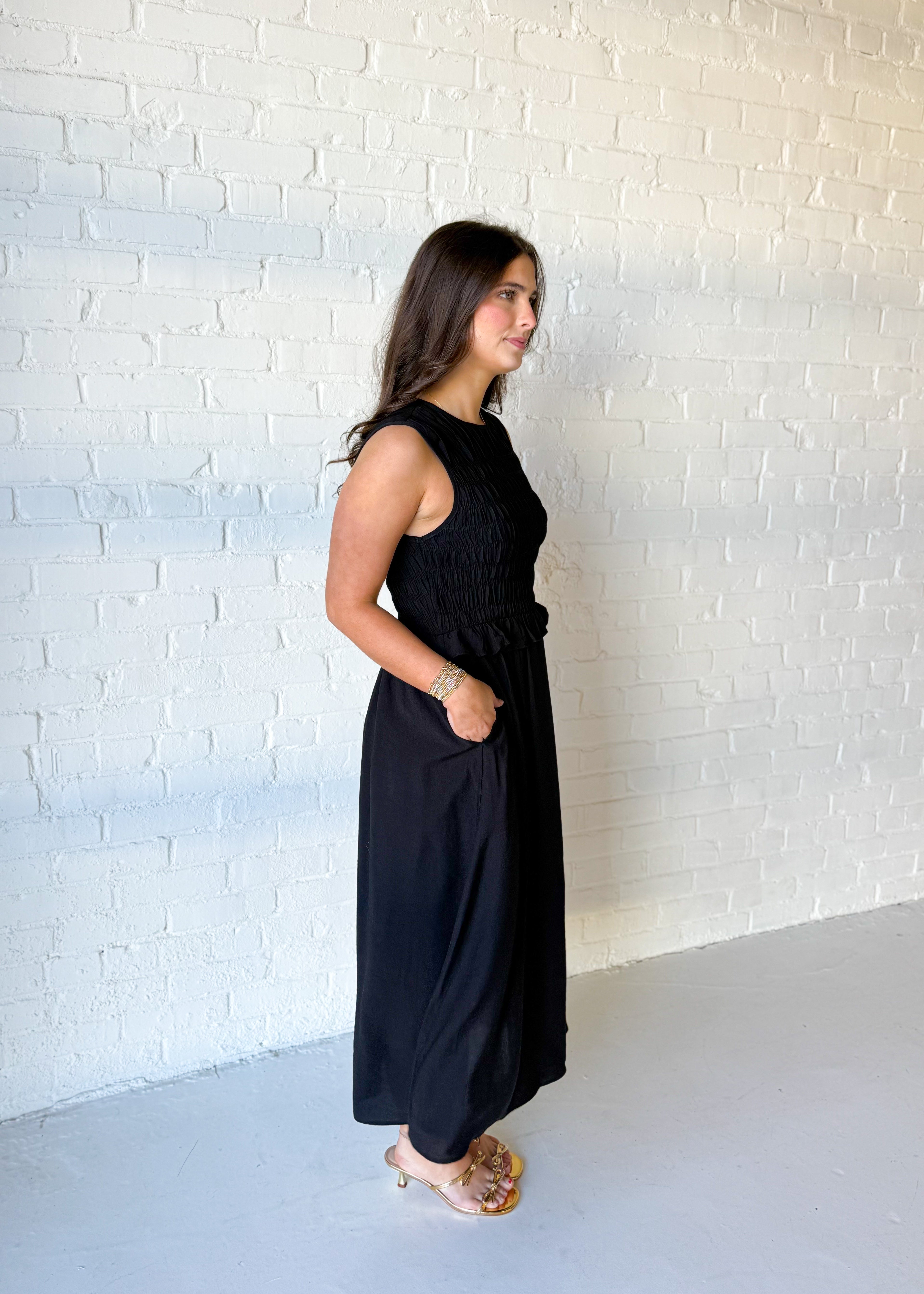 Lane Smocked Midi Dress