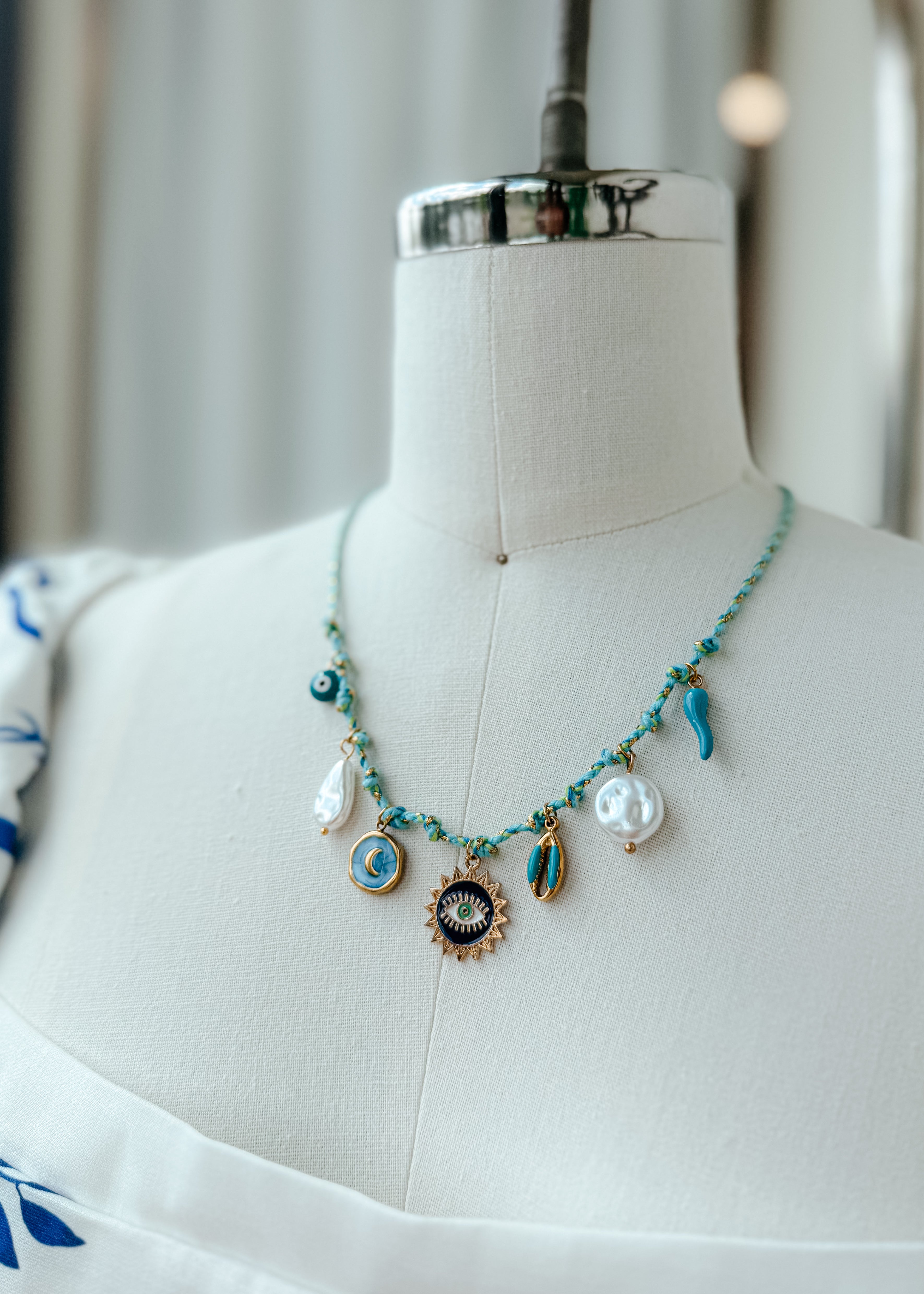 Costal Cord Charm Necklace