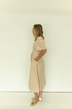 Evelyn Tie Waist Collar Dress