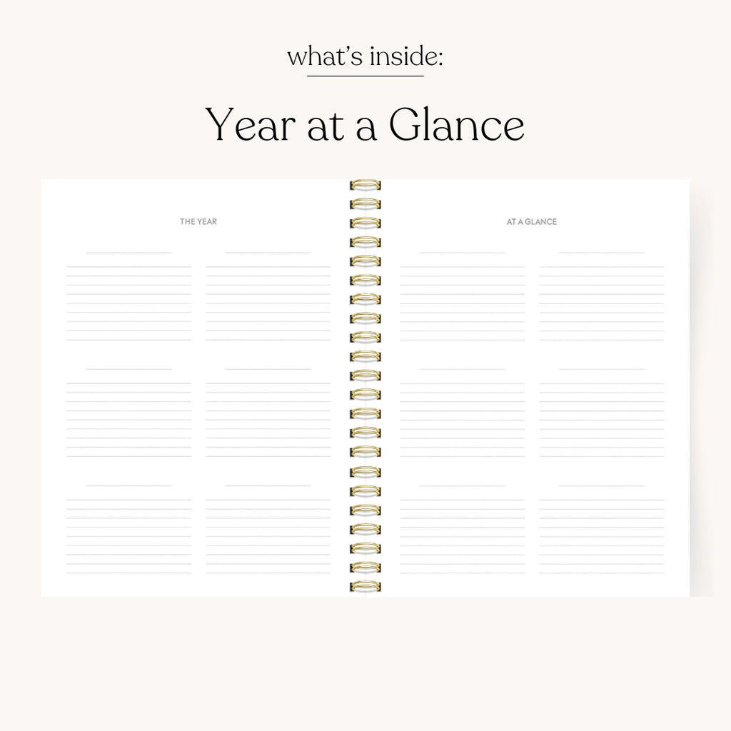Green Gingham Undated Planner