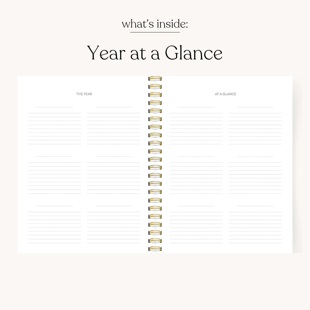 Green Gingham Undated Planner