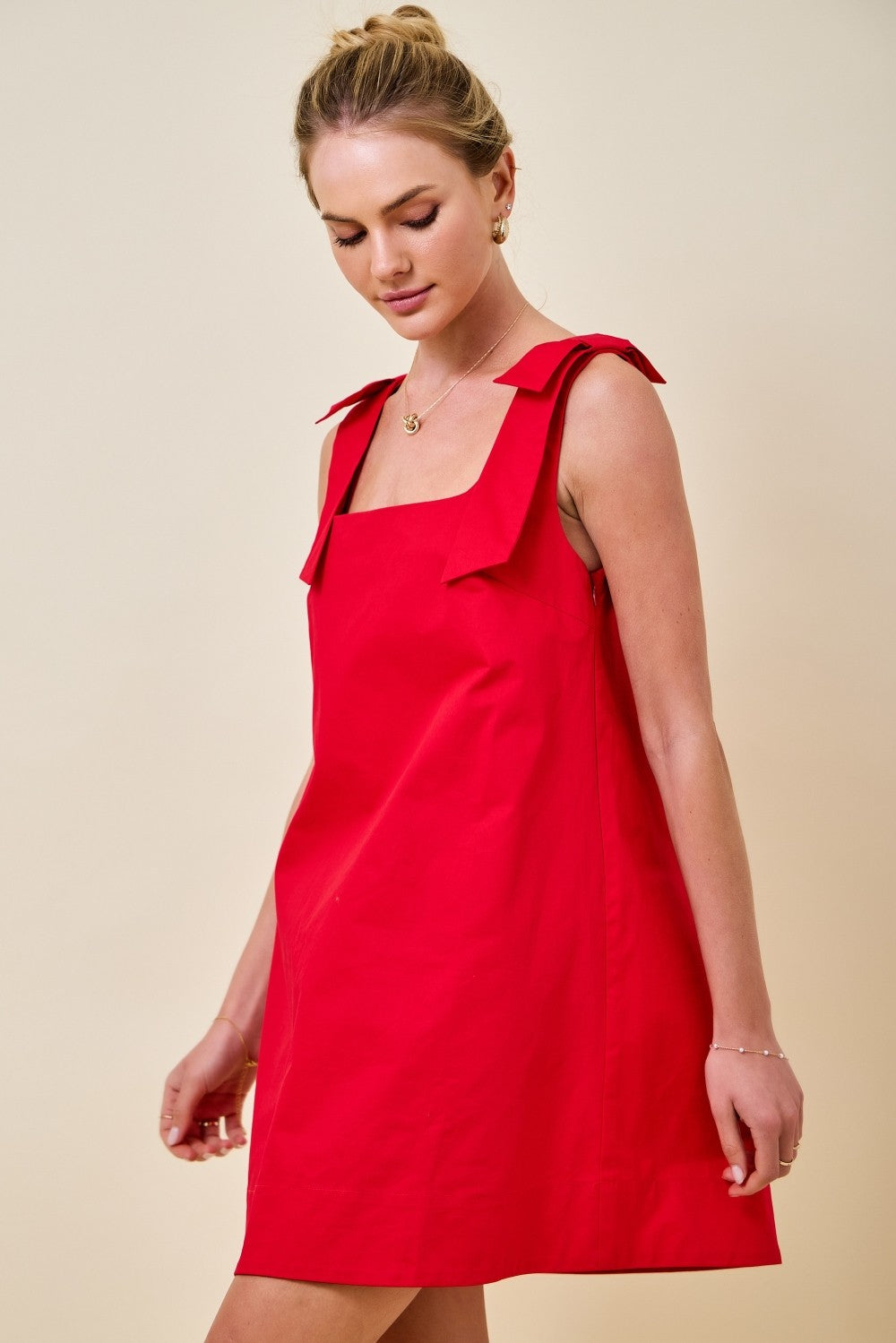 Bethany Bow Strap Mini Dress