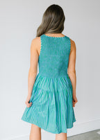 Aveline Smocked Stripe Mini Dress