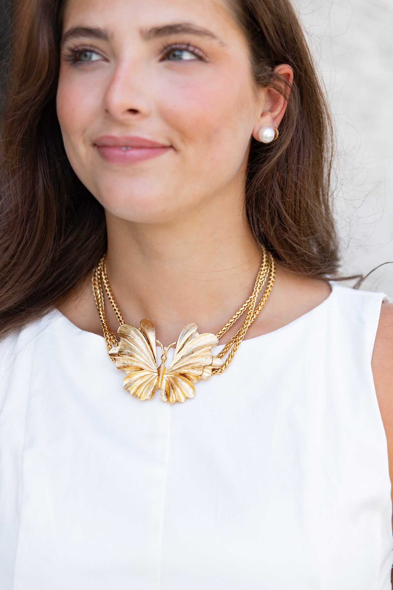 3 Layered & Textured Butterfly Choker