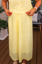 Hollie Eyelet Midi Skirt