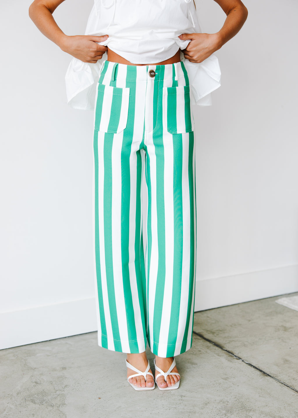 Solene Stripe Pocket Trousers