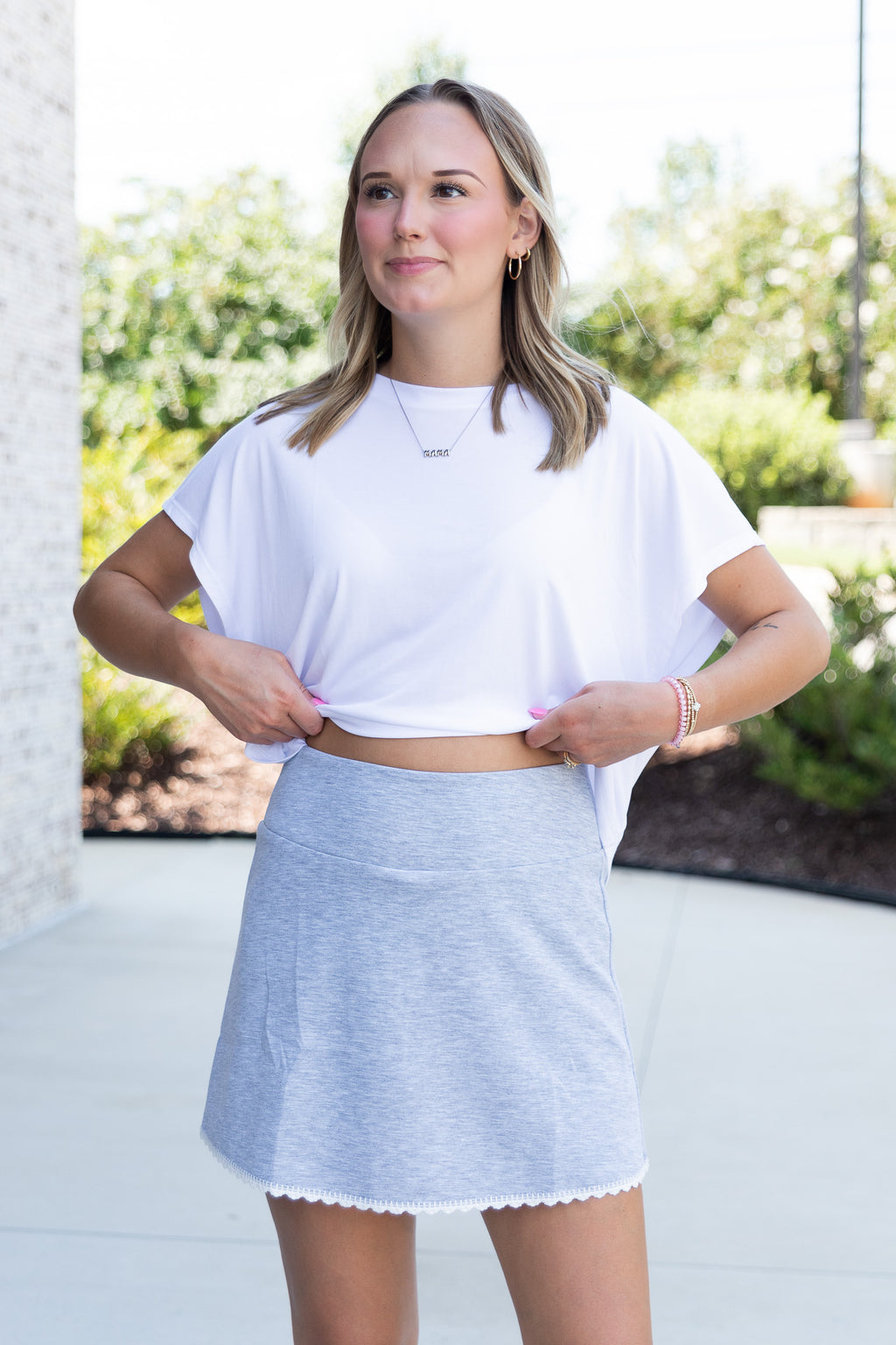 Callis Crochet Hem Skort