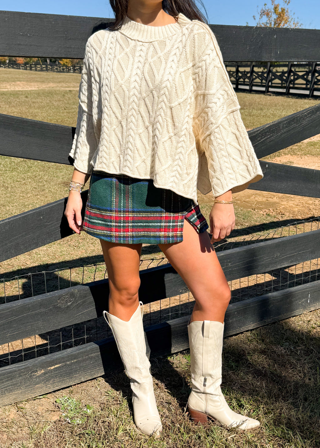 Cove Cable Knit Cropped Sweater