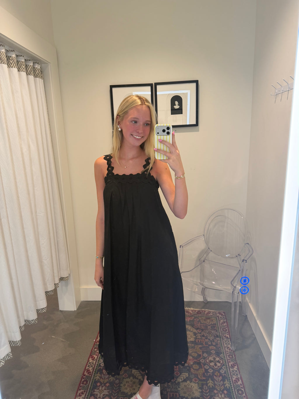 Julia Cutwork Strap Mini Dress