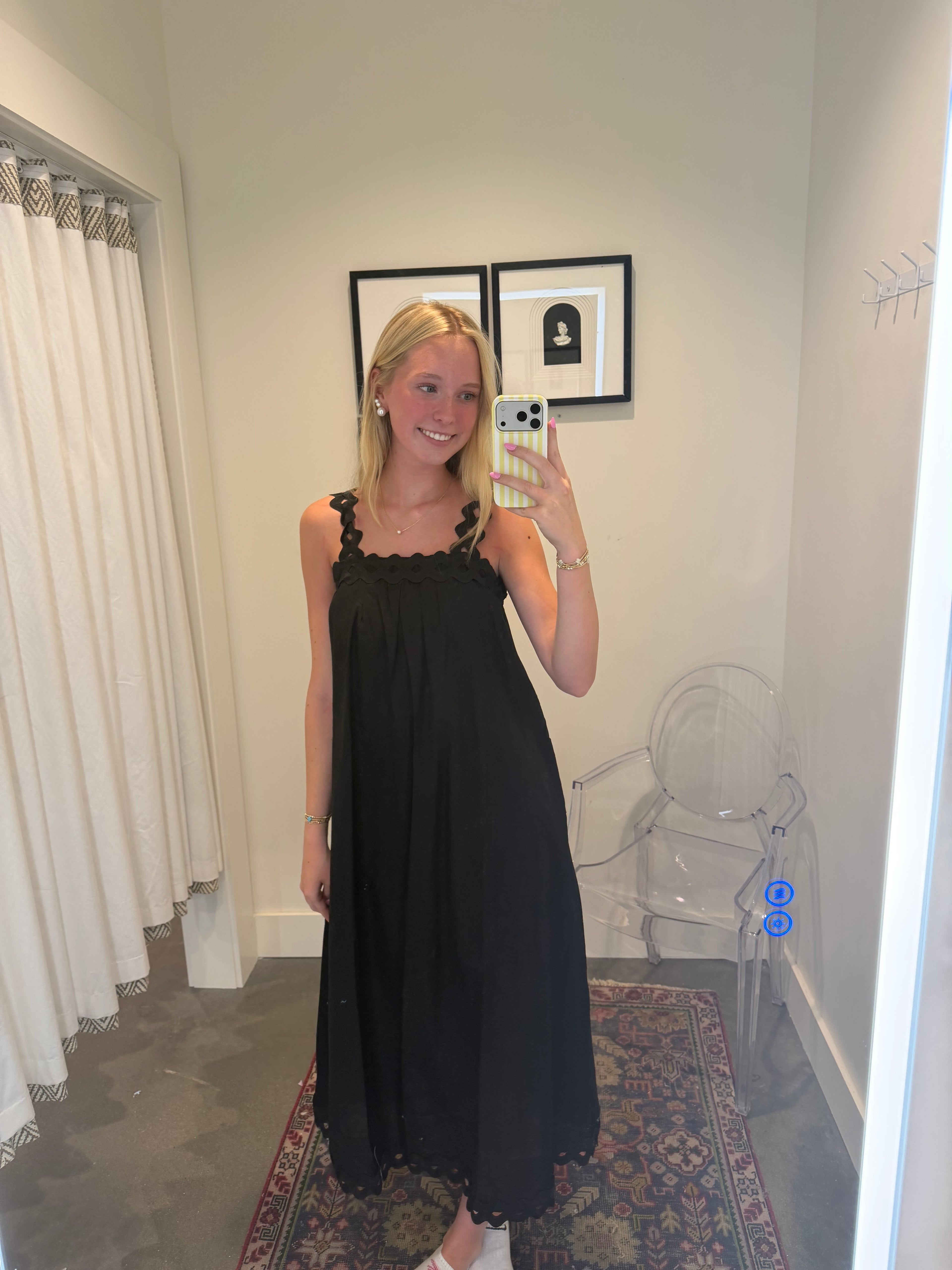 Julia Cutwork Strap Mini Dress