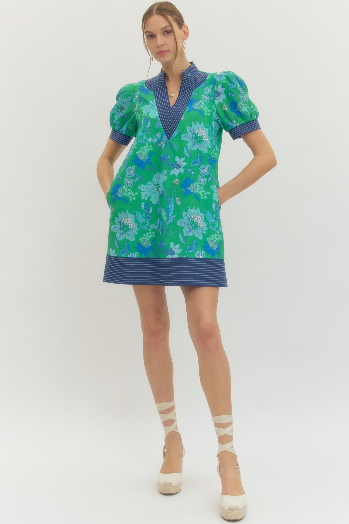 Maribel Puff-Sleeve Mini Dress