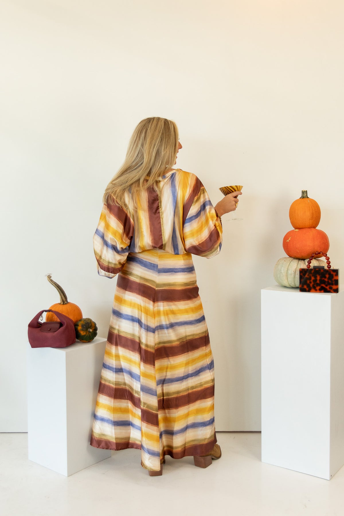 Leah Striped Maxi Skirt