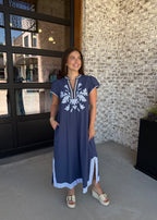 Celeste Embroidered Midi Dress