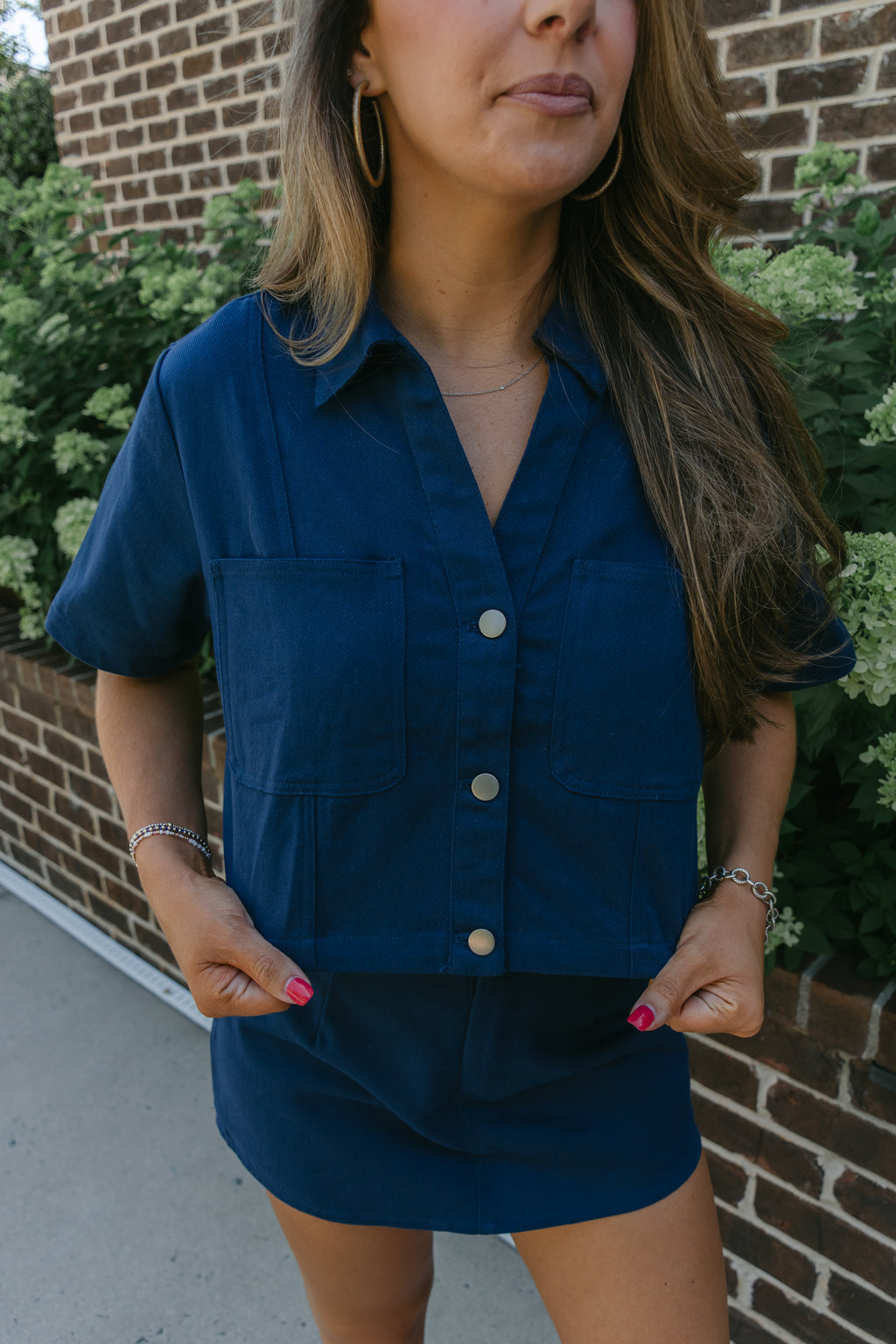 Lavinia Boxy Crop Denim Top