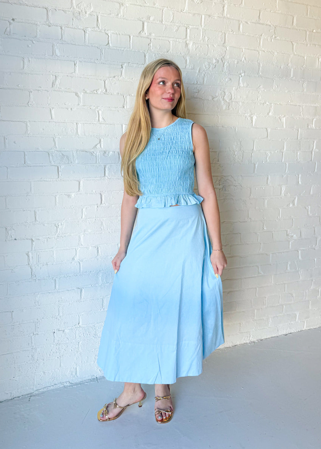 Tinsley Smocked Top and Skirt Set