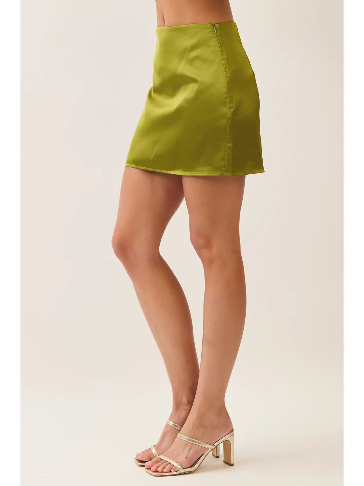 Shelby Satin A-Line Mini Skirt