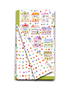 Double Sided Spice Village Tea Towel