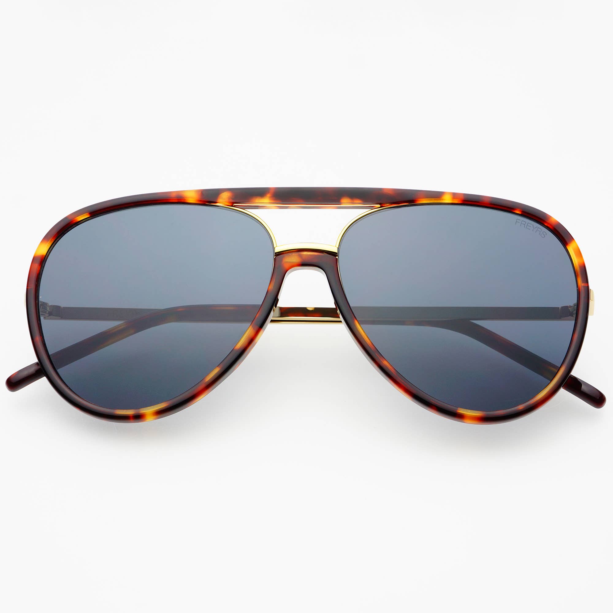 Shay Aviator Sunglasses - Tortoise/Solid Grey