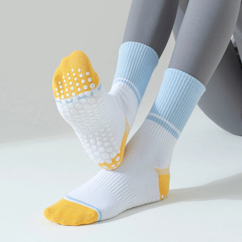 Pilates Striped Grip Socks
