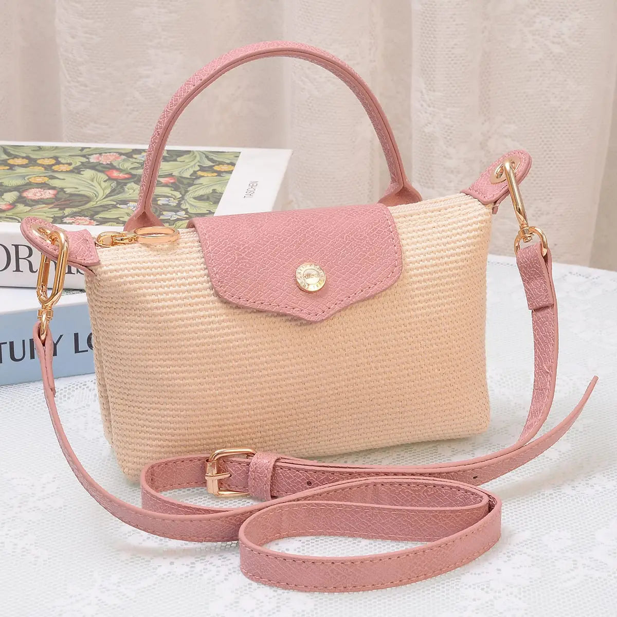 Lacey Straw Mini Crossbody Bag