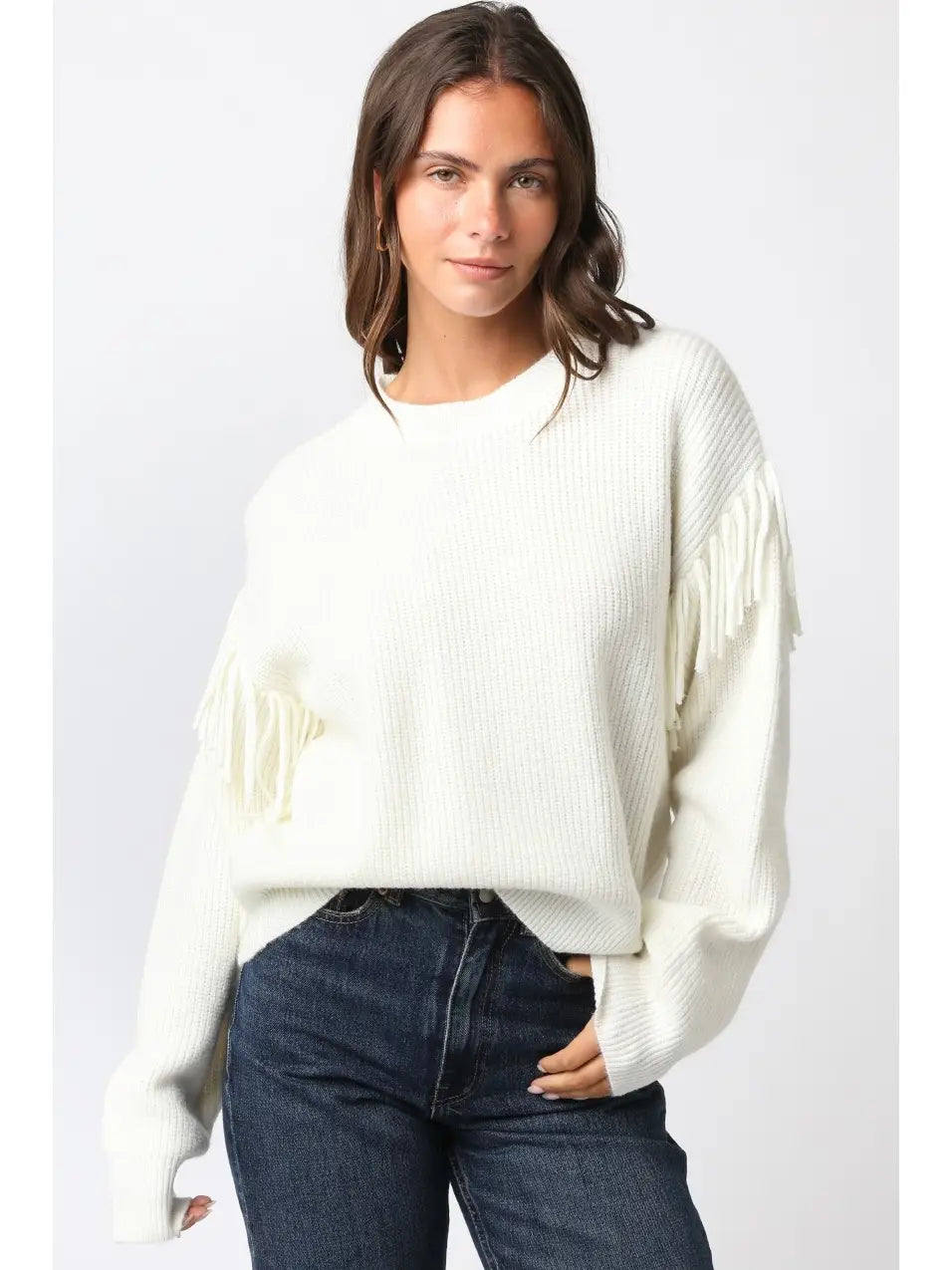 Karli Fringe Knit Sweater