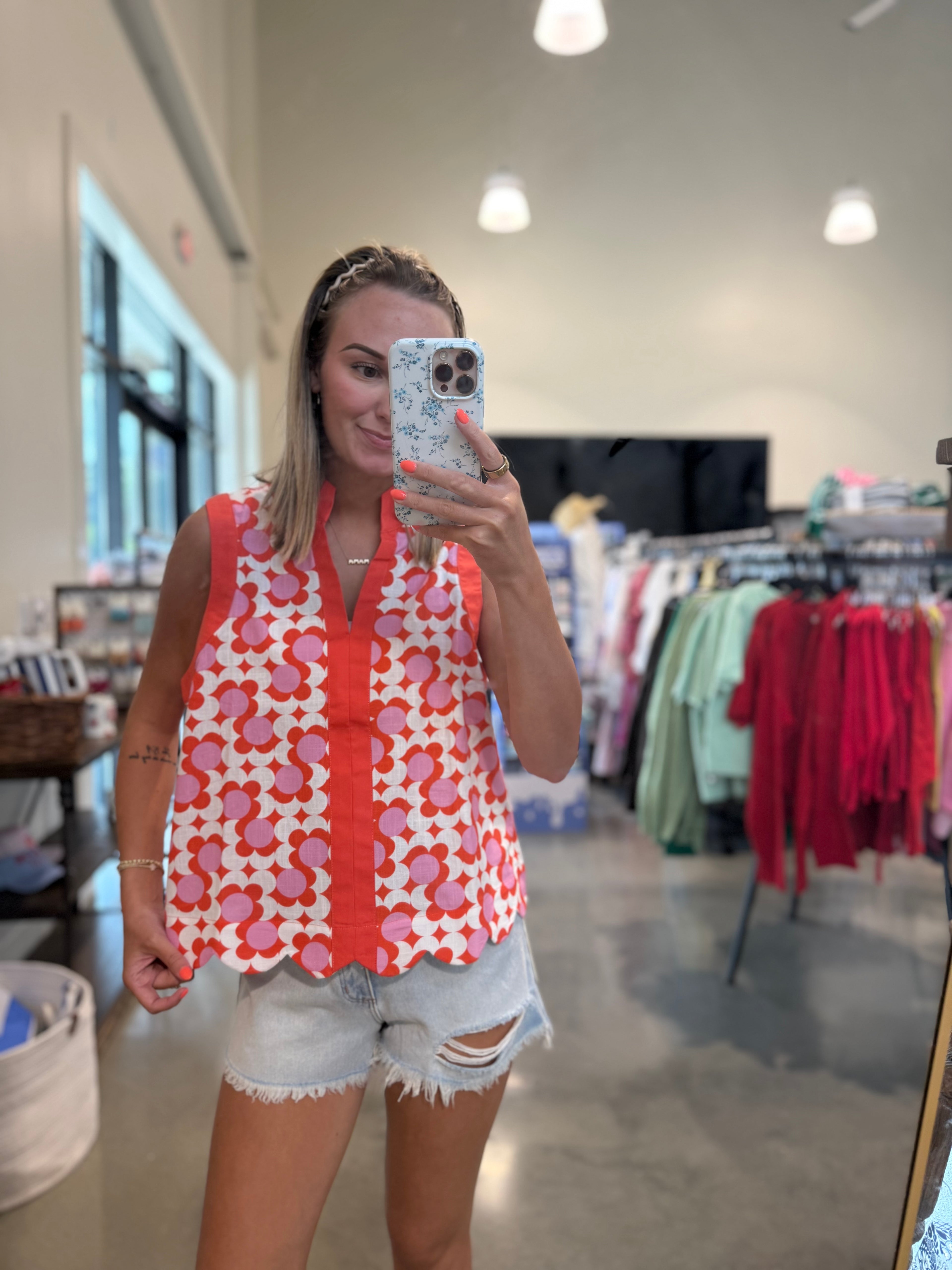 Samara Scalloped Floral Top