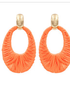 Raffia Oval Link Earring