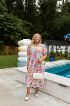 Lilly Bright Floral Midi Dress