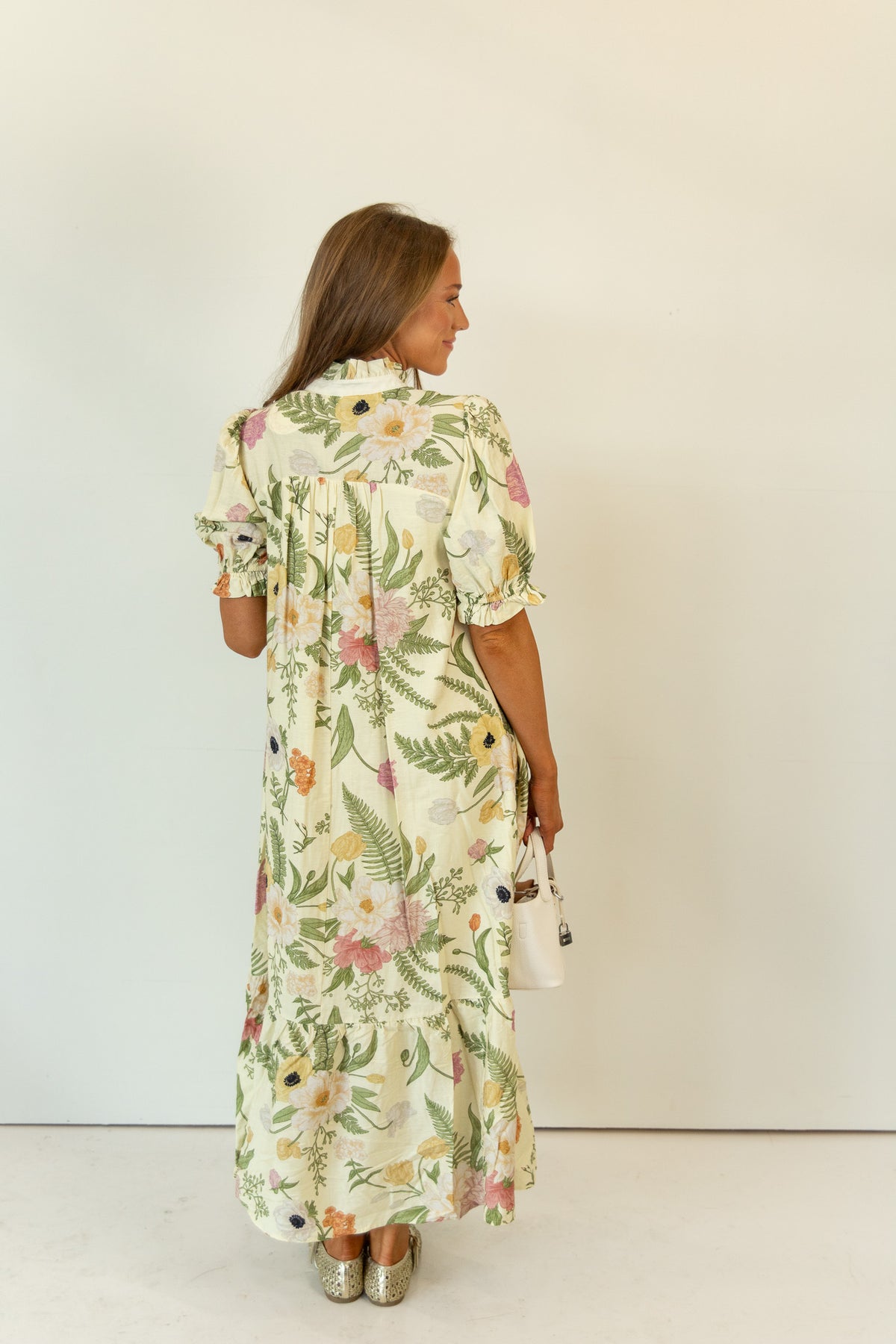 Eden Bloom Button Front Midi Dress
