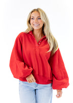Snap Button Collared Sweater