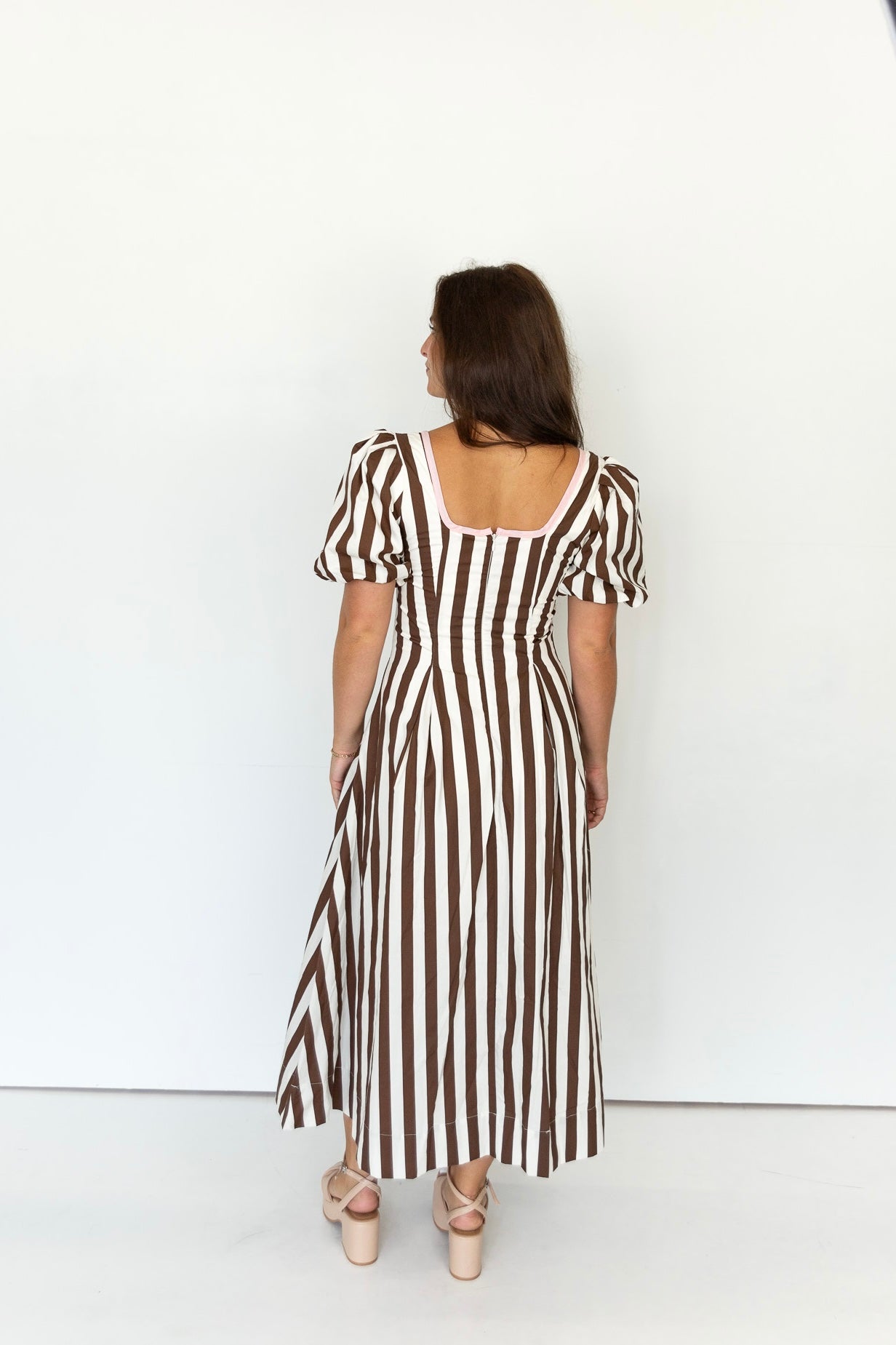 Melanie Striped Midi Dress