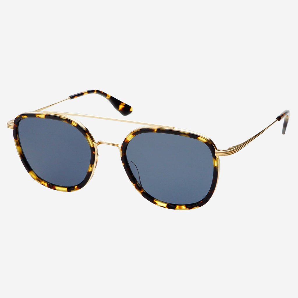 Weston Acetate Round Sunglasses - Yellow Tortoise / Gray