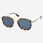 Weston Acetate Round Sunglasses - Yellow Tortoise / Gray