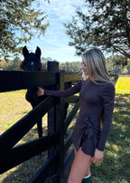 Jane Tie-Front Mini Dress