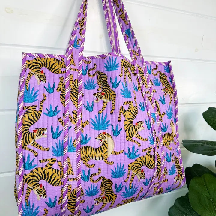 Folklore Quilted Large Tote Bags