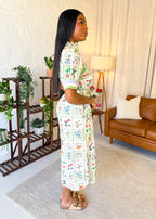 Meadow Tiered Puff Sleeve Midi Dress