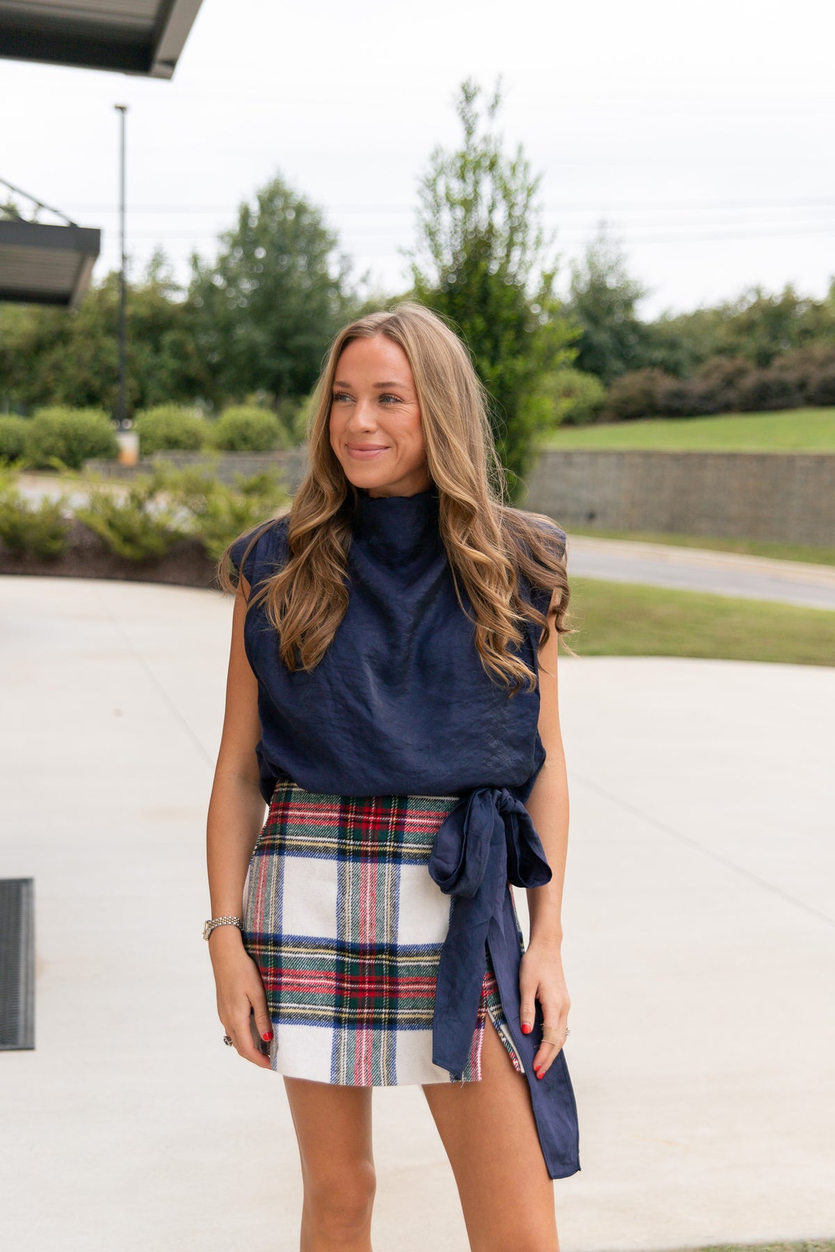 Zaria Satin Bow Top