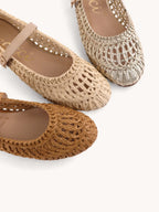 Susan Woven Designed Mary Jane Flat