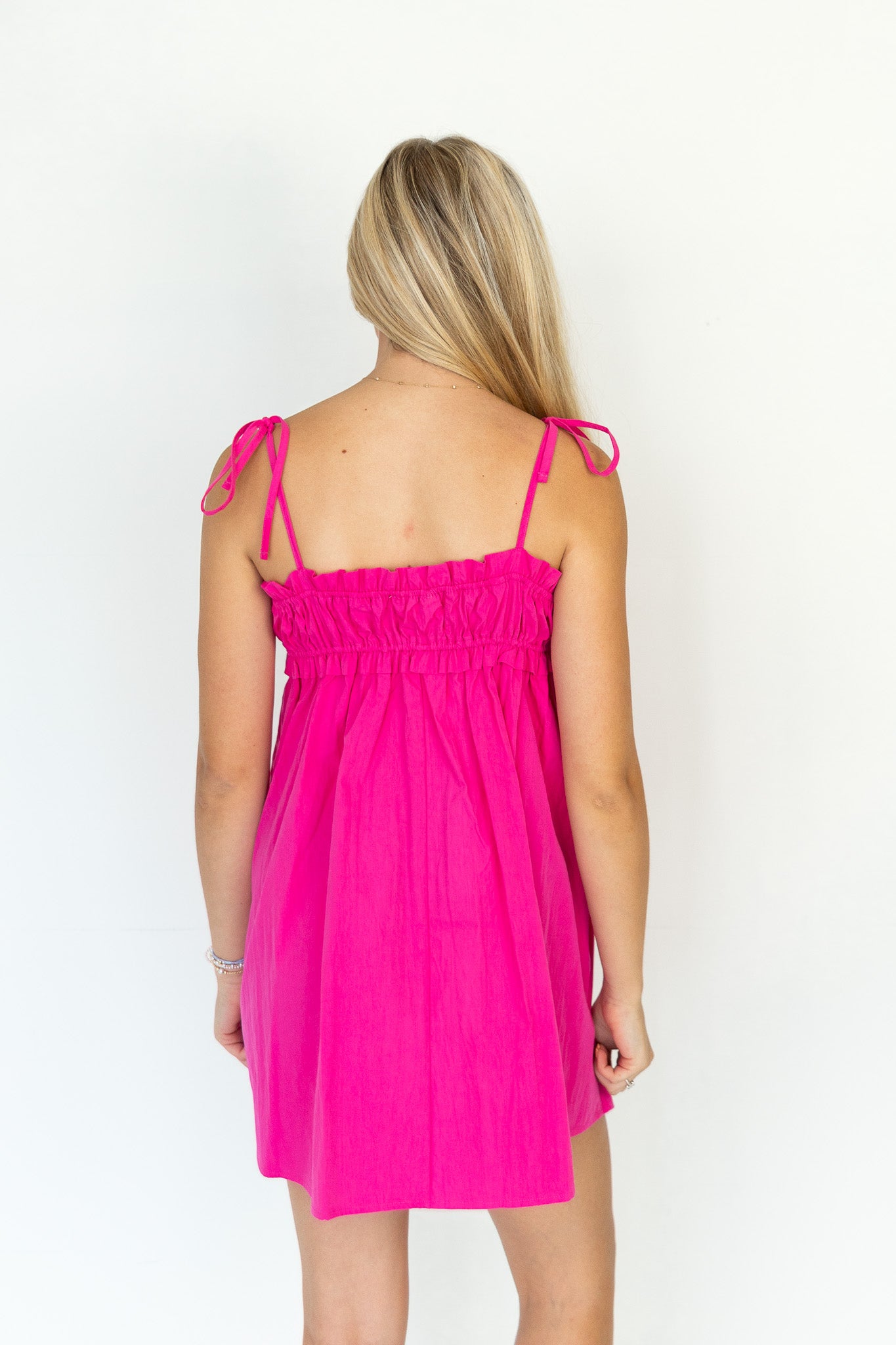 Lucy Tie-strap Ruffled Mini Dress
