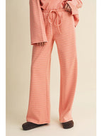 Striped Cotton Knit Wide Leg Pants