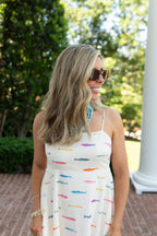Capri Fish Print Midi Dress