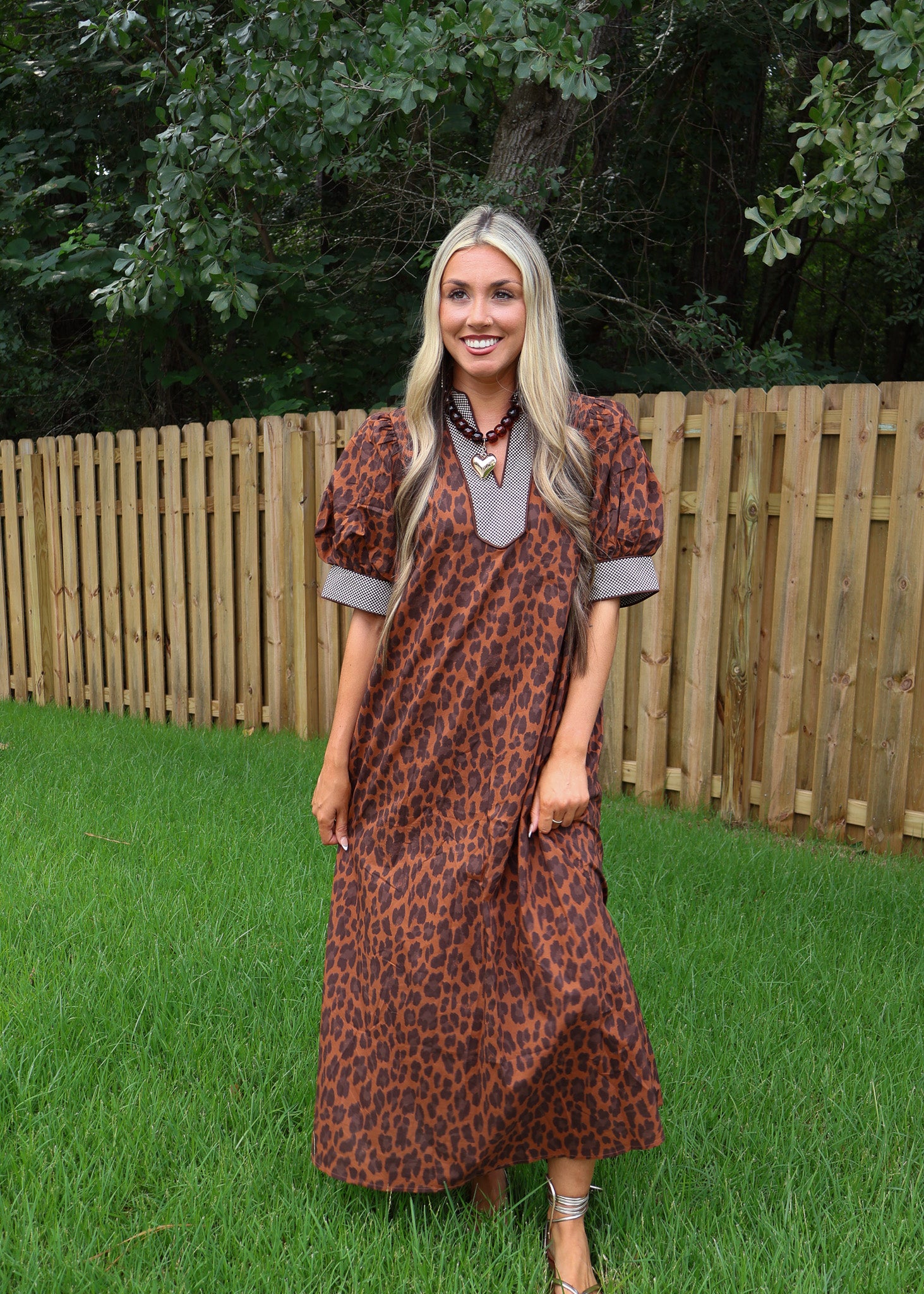 Alina Patterned Midi Dress